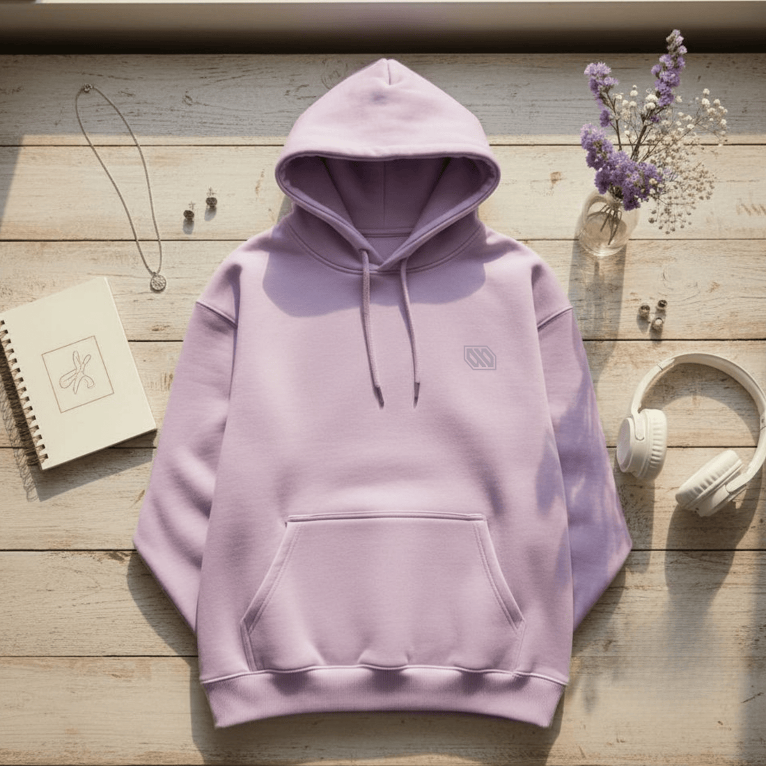 Logo Hoodie Lavander - ghettoblasterwear