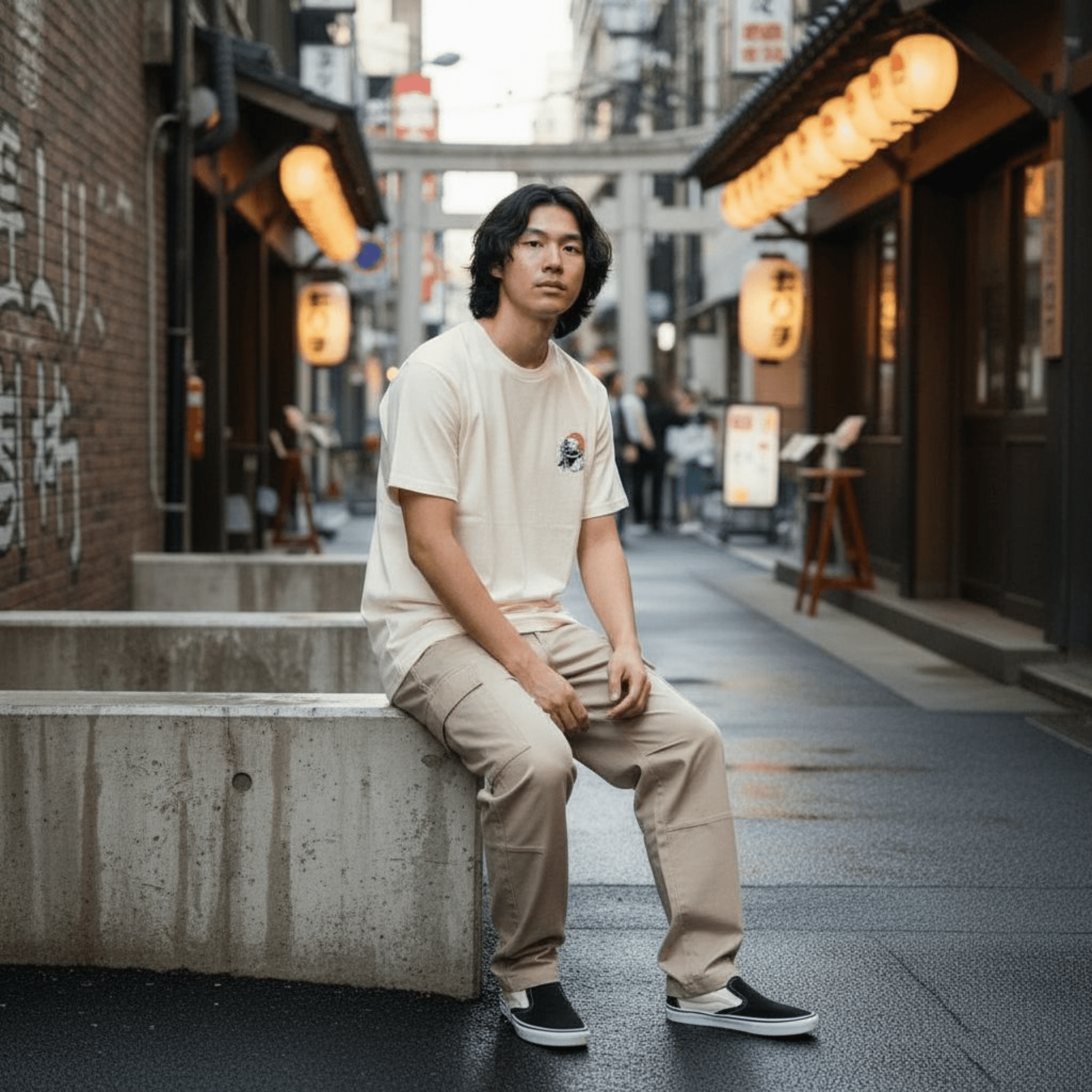 Men - Yoroi Tee – Maglietta Off White - ghettoblasterwear