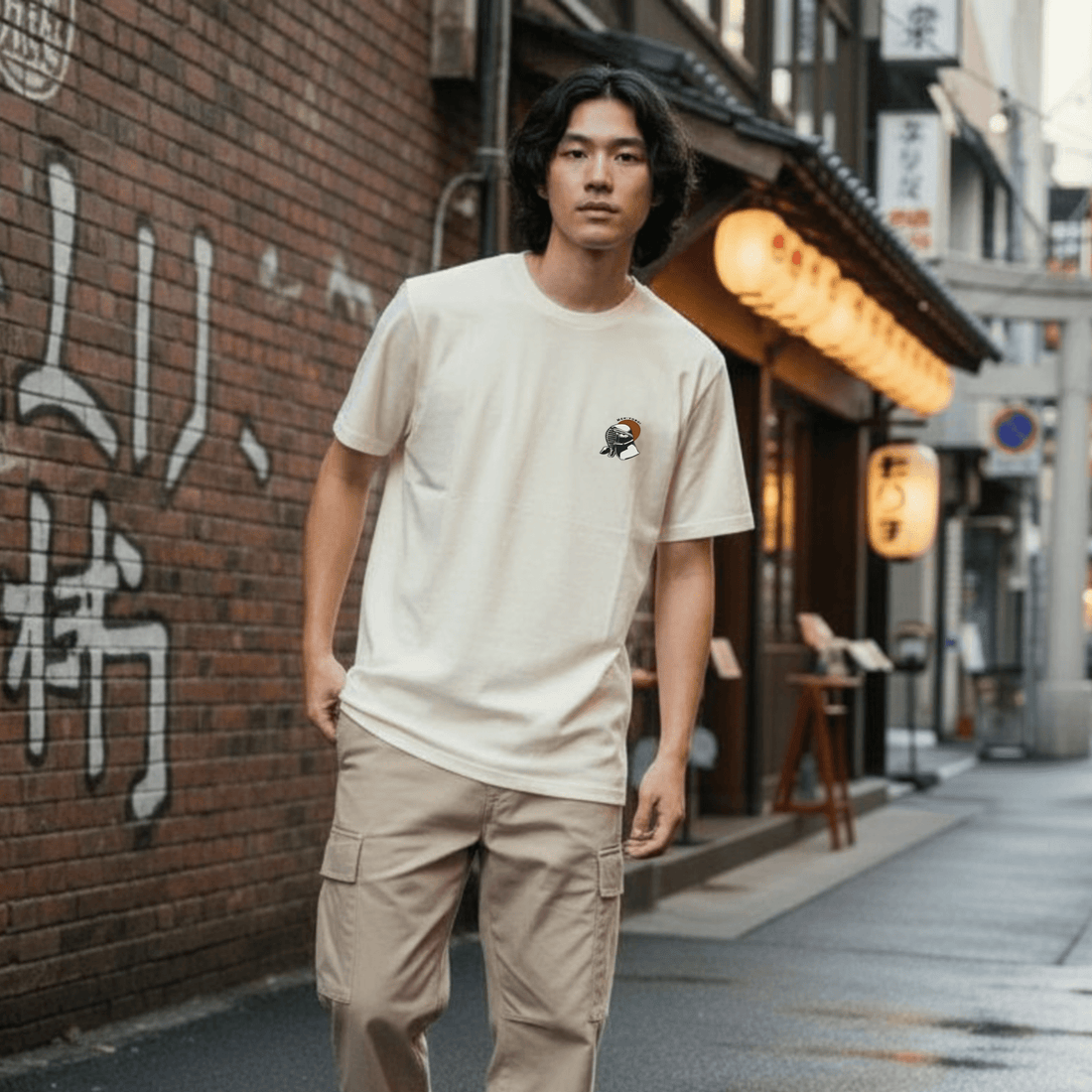 Men - Yoroi Tee – Maglietta Off White - ghettoblasterwear