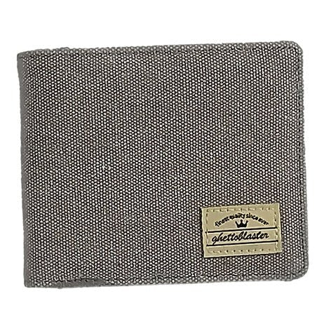 Portafoglio in Canvas con Blocco RFID grey - ghettoblasterwear