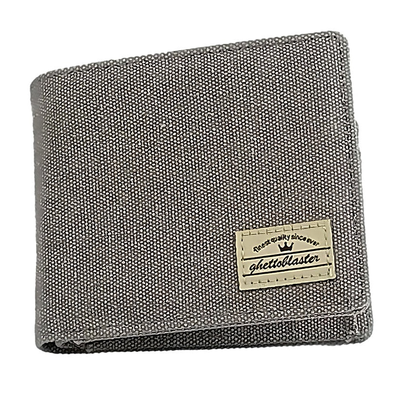 Portafoglio portamonete Canvas RFID grey - ghettoblasterwear