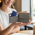 Portafoglio portamonete Canvas RFID grey - ghettoblasterwear