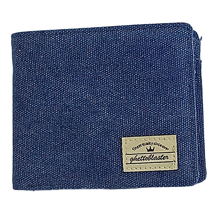 Portafoglio portamonete Canvas RFID navy - ghettoblasterwear