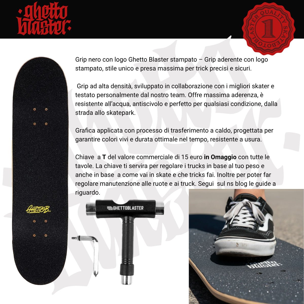 Skate per iniziare Barbed Wire Grey 7.87" - ghettoblasterwear