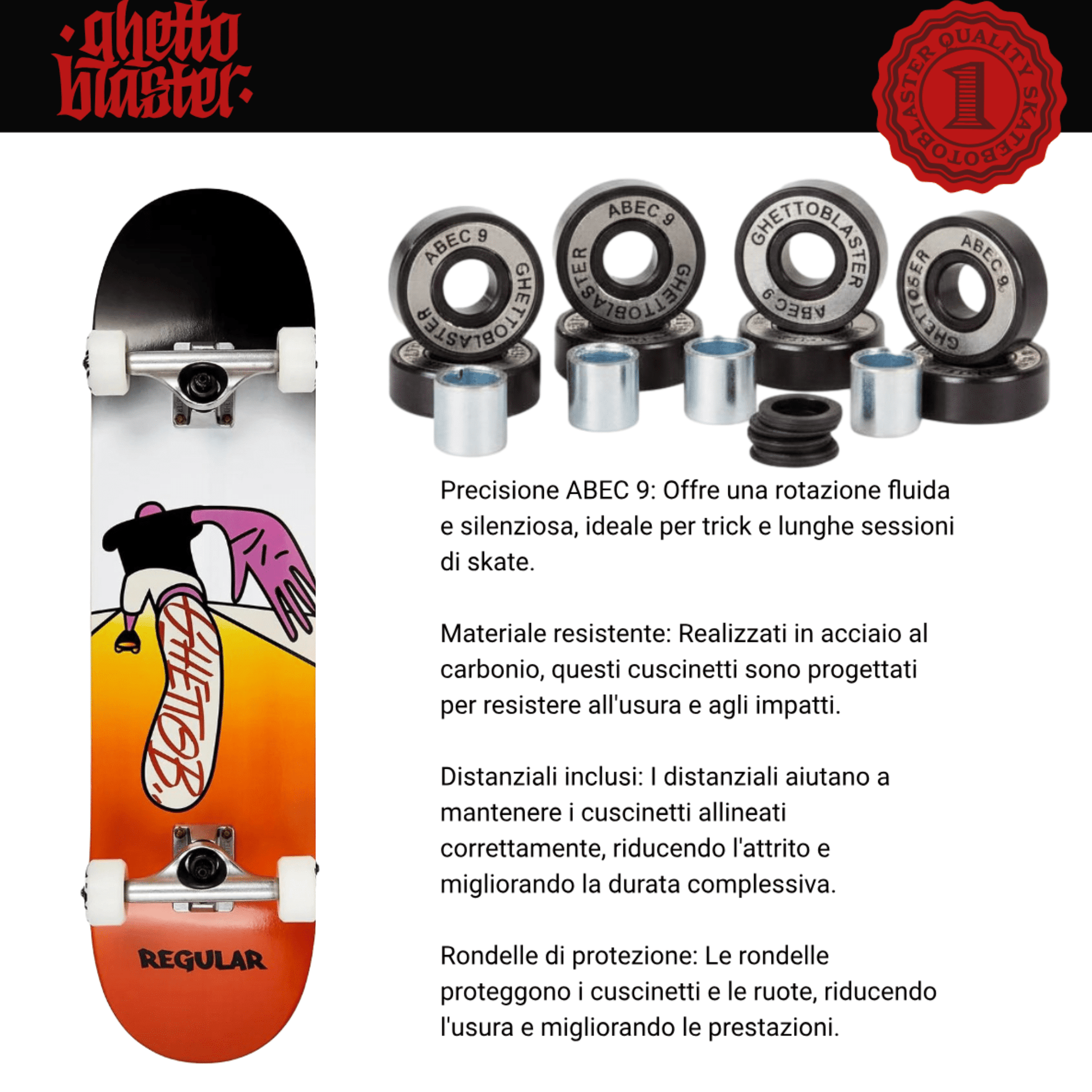 Skate per iniziare Push Regular 8.0" - ghettoblasterwear