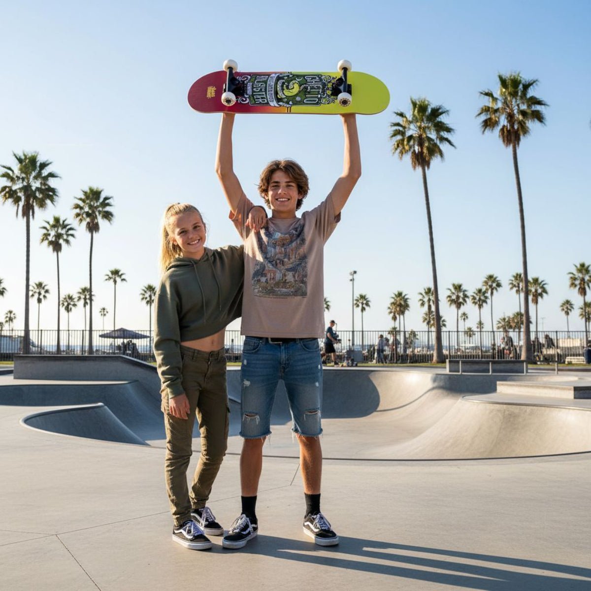 Skate per iniziare Skull red yellow 8.0" - ghettoblasterwear