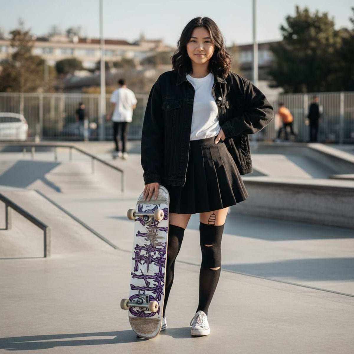 Skateboard completo per iniziare Barbed Wire Purple 8.25" - ghettoblasterwear