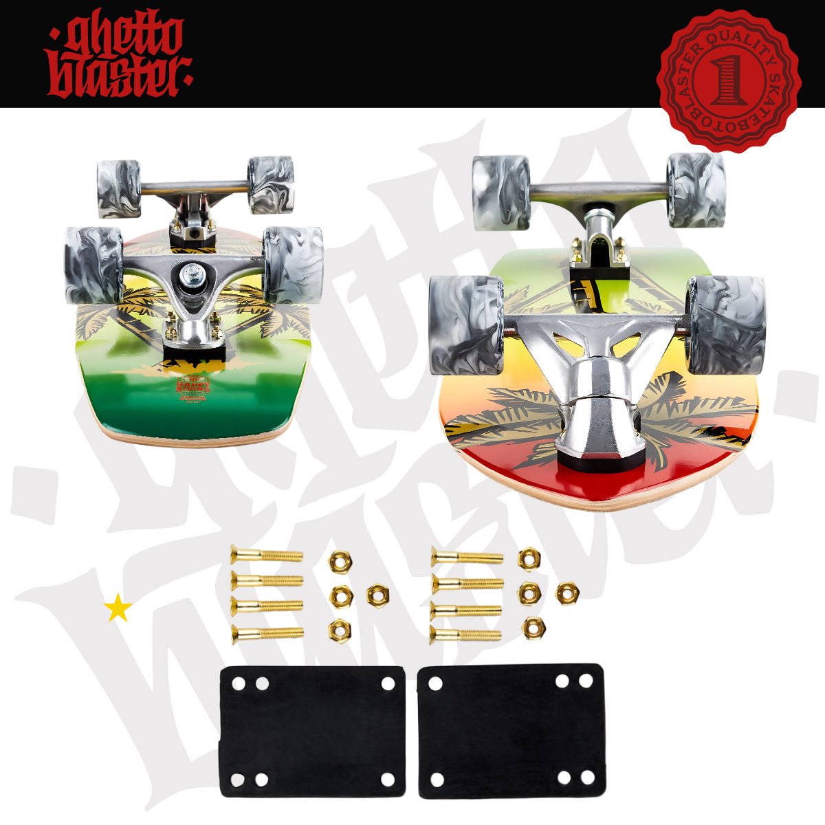 Surfskate Palm Sand 30" x 9.75" - ghettoblasterwear