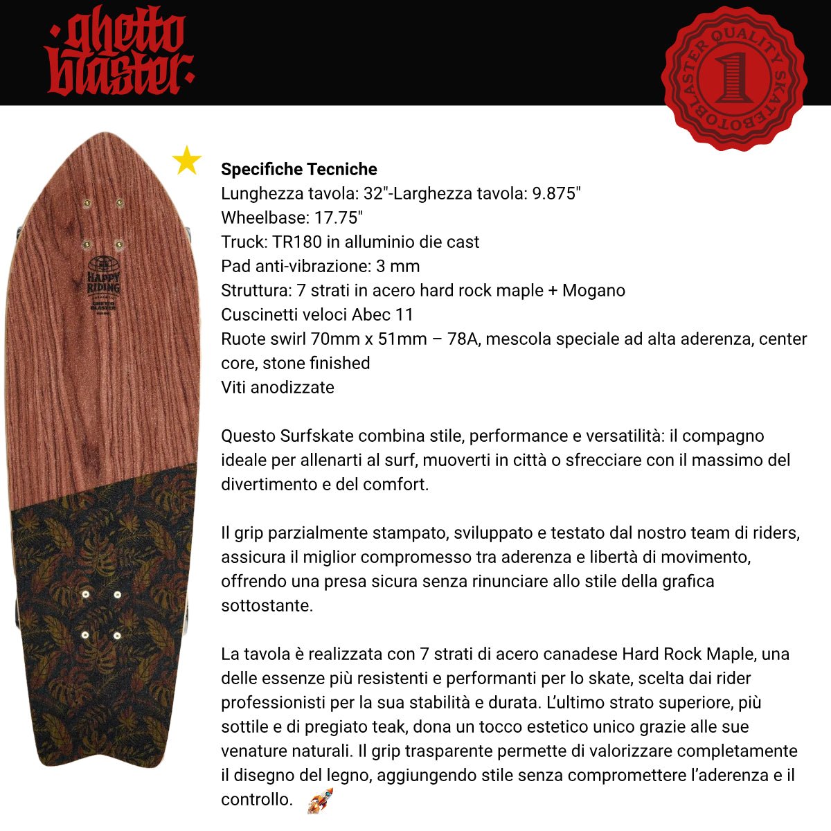 Surfskate Second Hand Ghettoblaster – Valutazione 8/10 - ghettoblasterwear