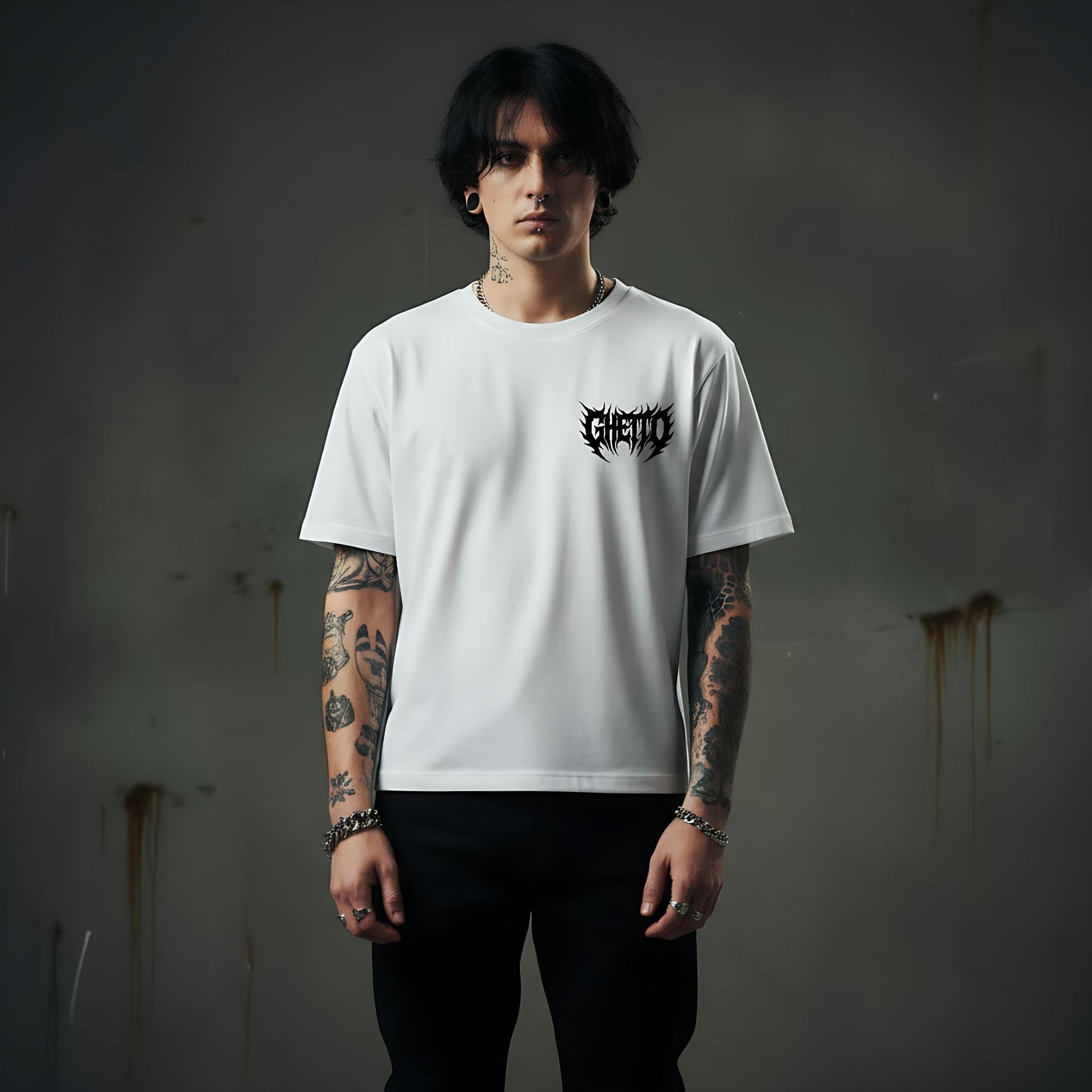 T-Shirt Bat White – Streetwear - ghettoblasterwear