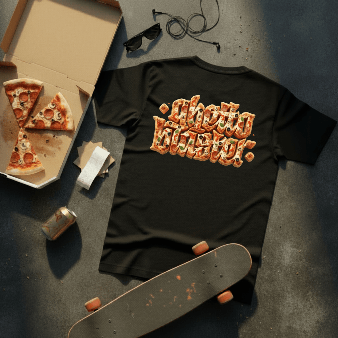 T-Shirt Corporate Pizza - Black - Streetwear - ghettoblasterwear