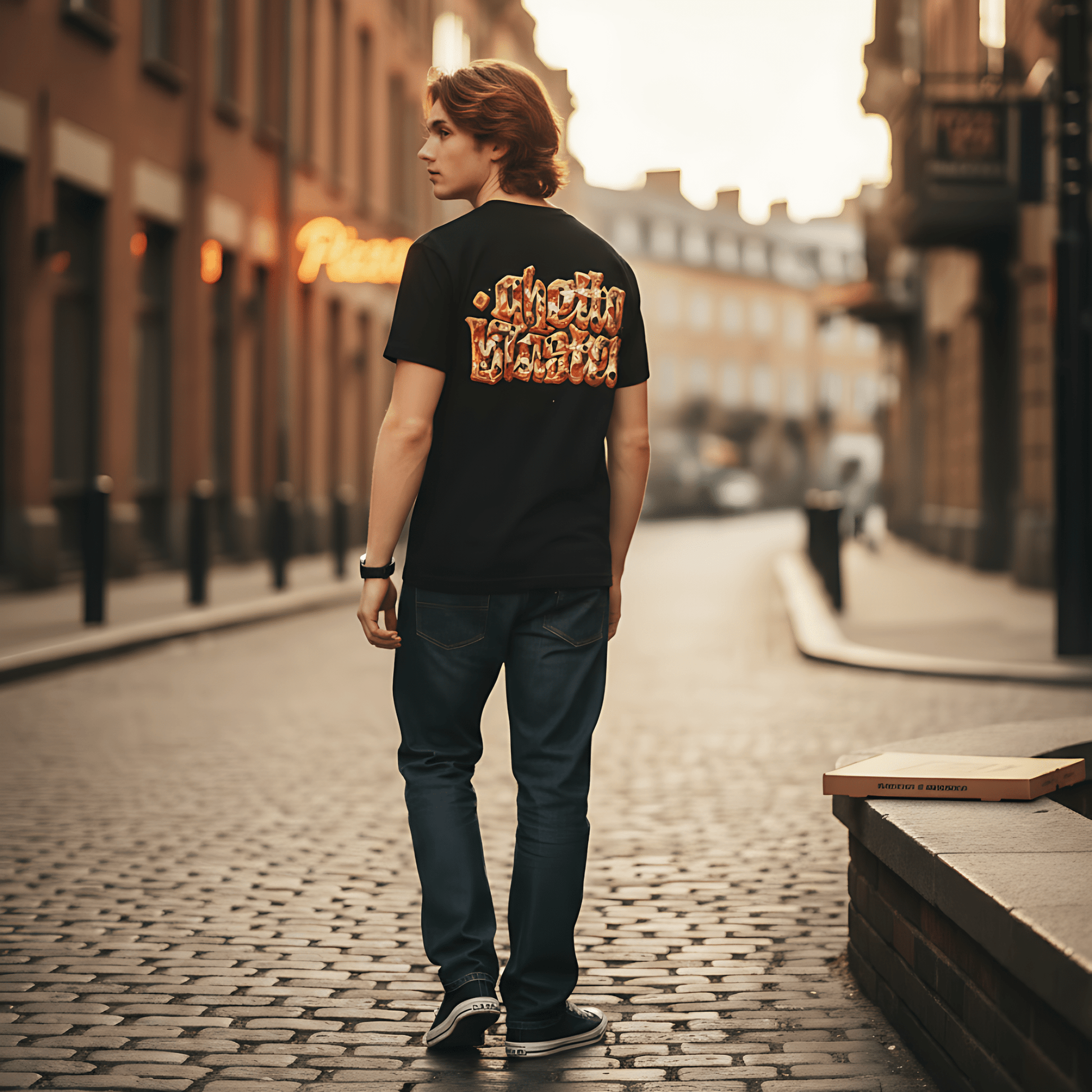 T-Shirt Corporate Pizza - Black - Streetwear - ghettoblasterwear