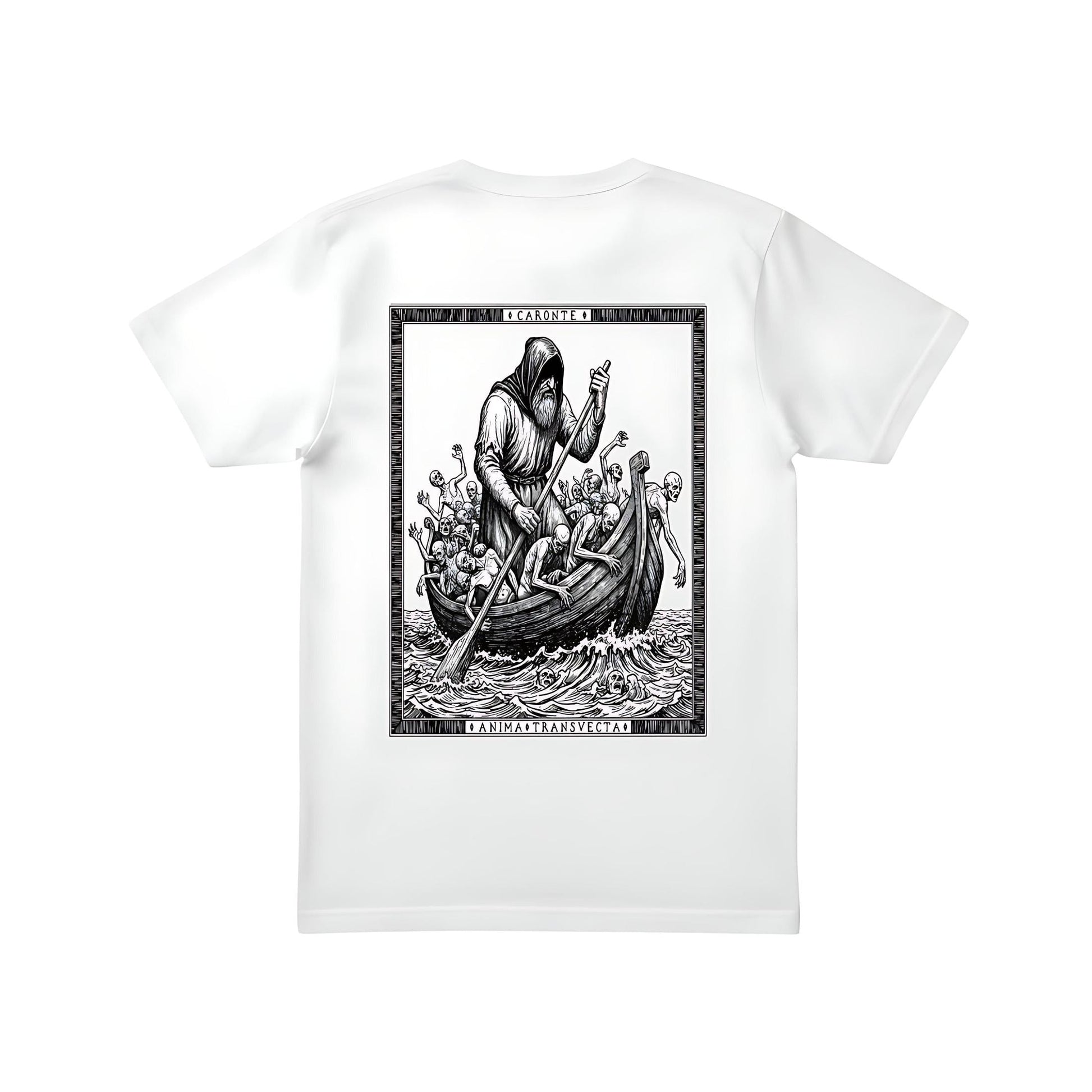 T-Shirt Dante series Caronte - White - Streetwear - ghettoblasterwear