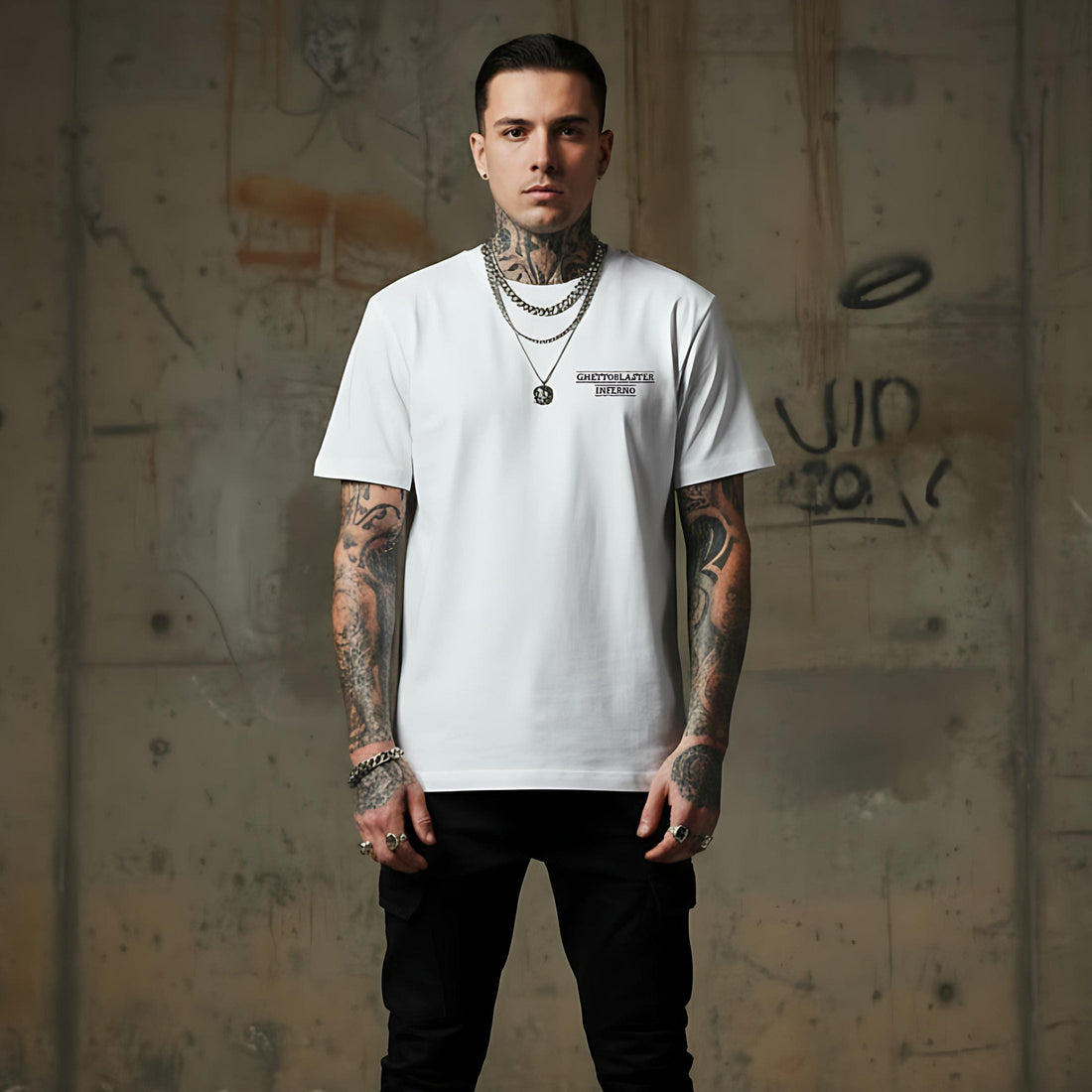 T-Shirt Dante series Caronte - White - Streetwear - ghettoblasterwear