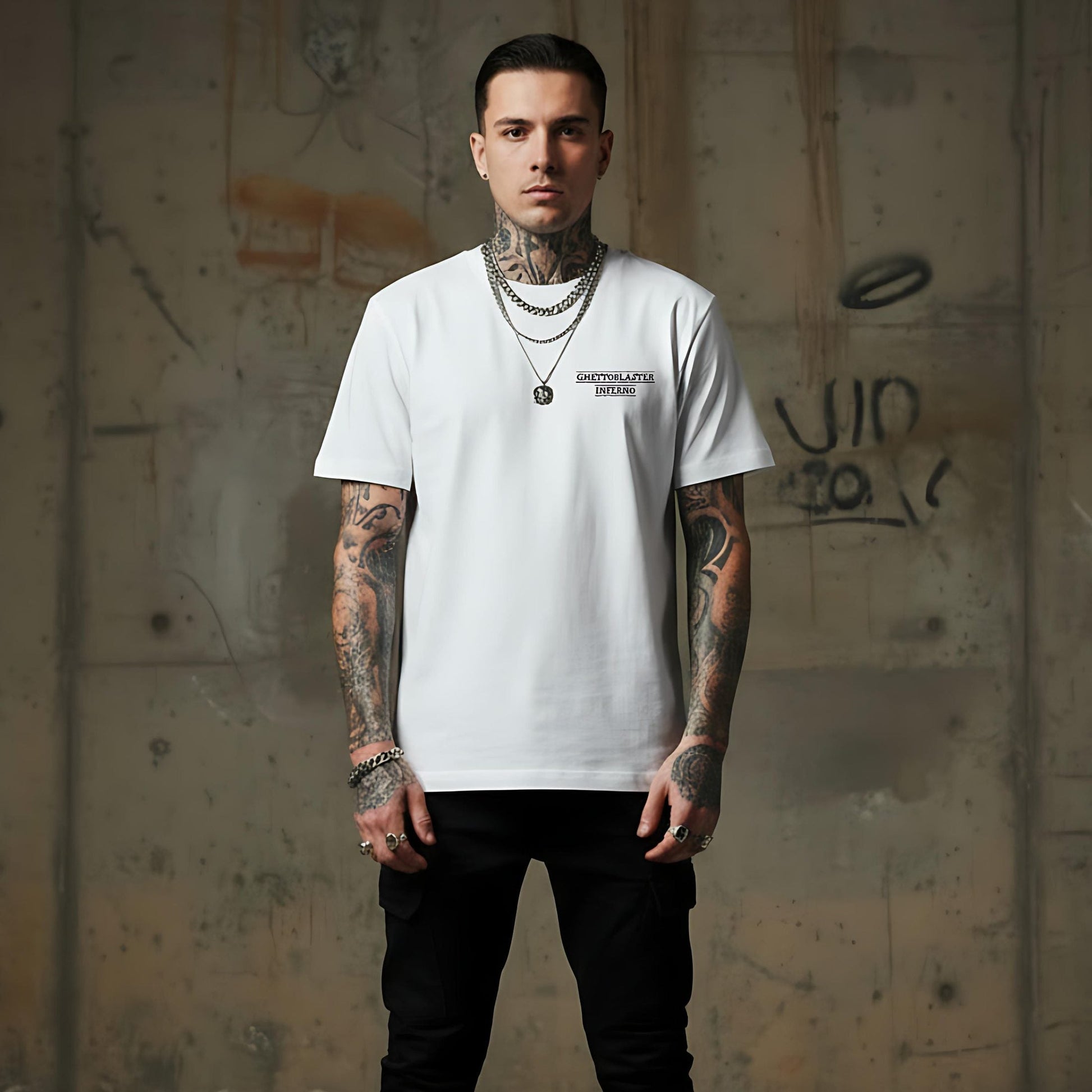 T-Shirt Dante series Caronte - White - Streetwear - ghettoblasterwear