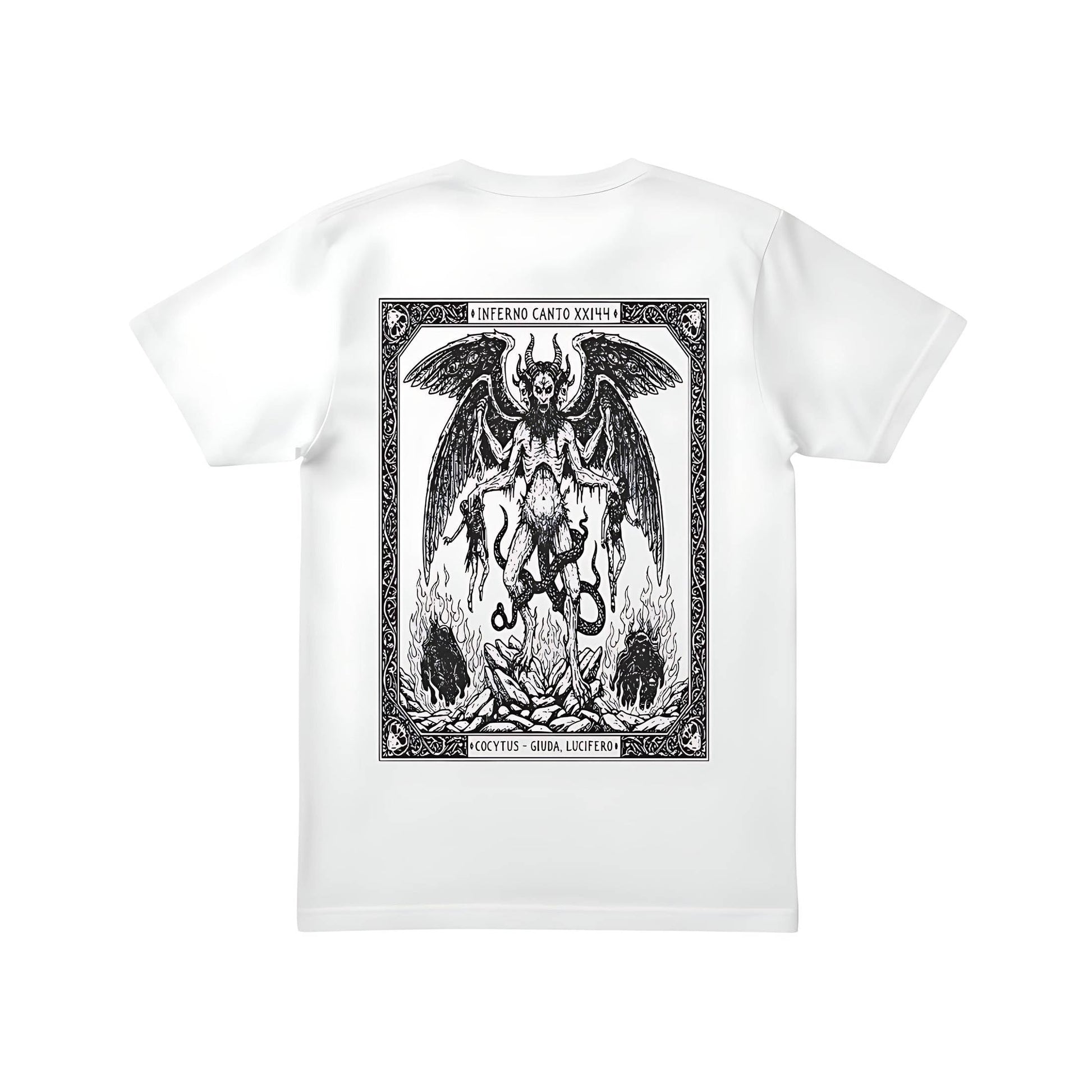 T-Shirt Dante series Lucifer - White - Streetwear - ghettoblasterwear