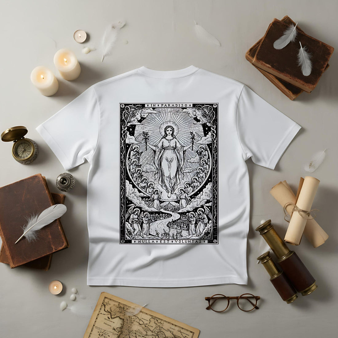 T-Shirt Dante series Paradise - White - Streetwear - ghettoblasterwear