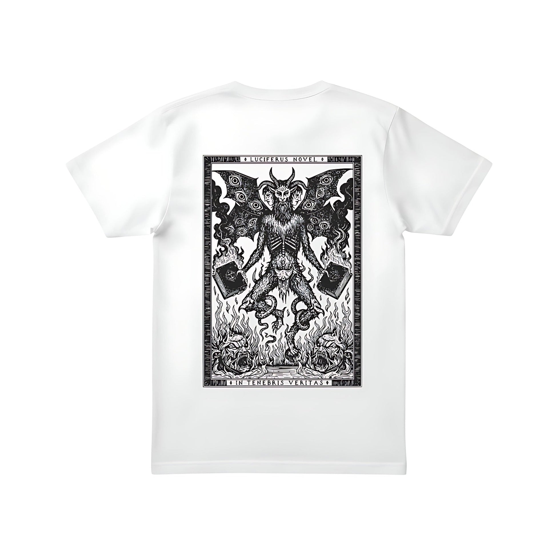 T-Shirt Dante series Tenebris Veritas - White - Streetwear - ghettoblasterwear