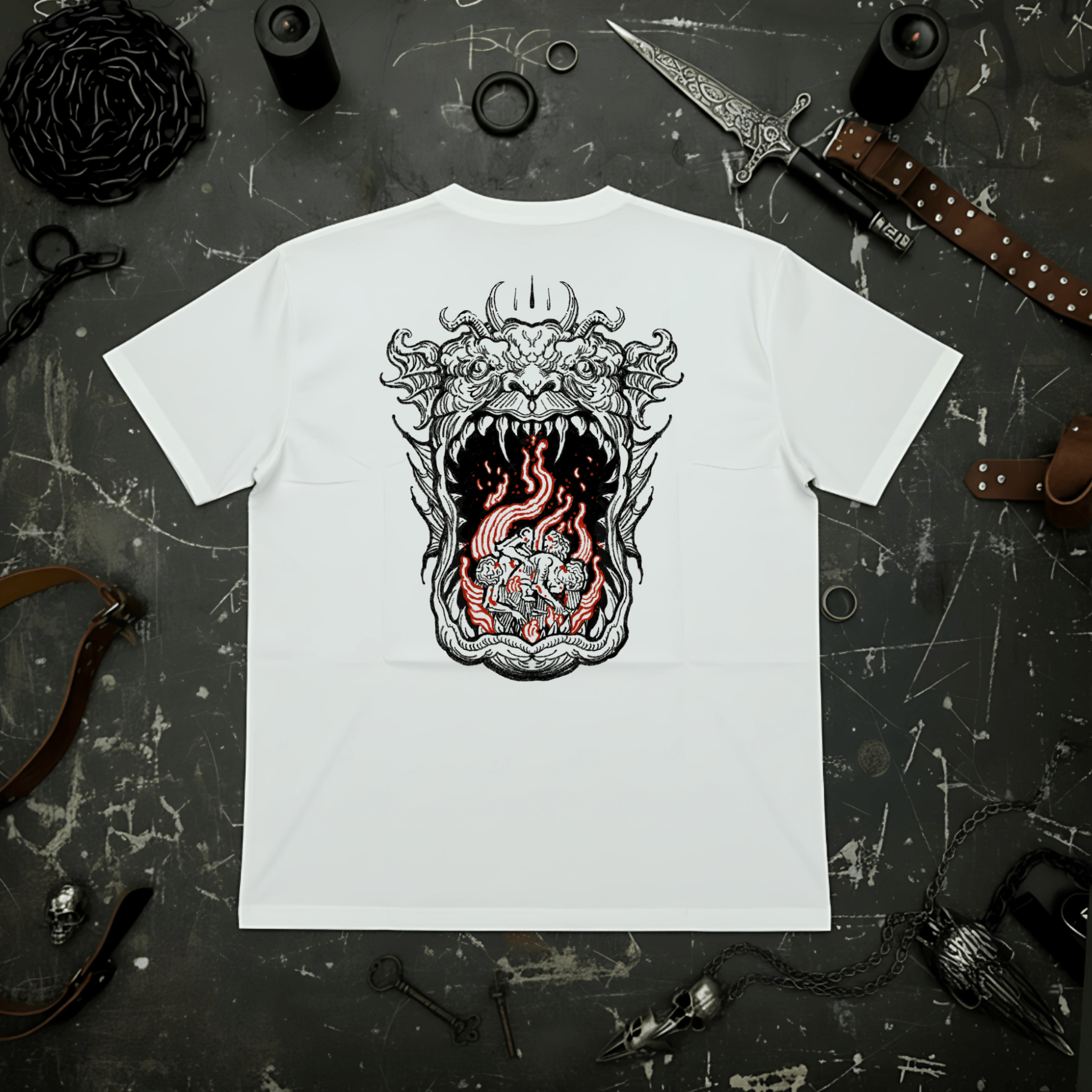 T-Shirt Mouth - White - Streetwear - ghettoblasterwear
