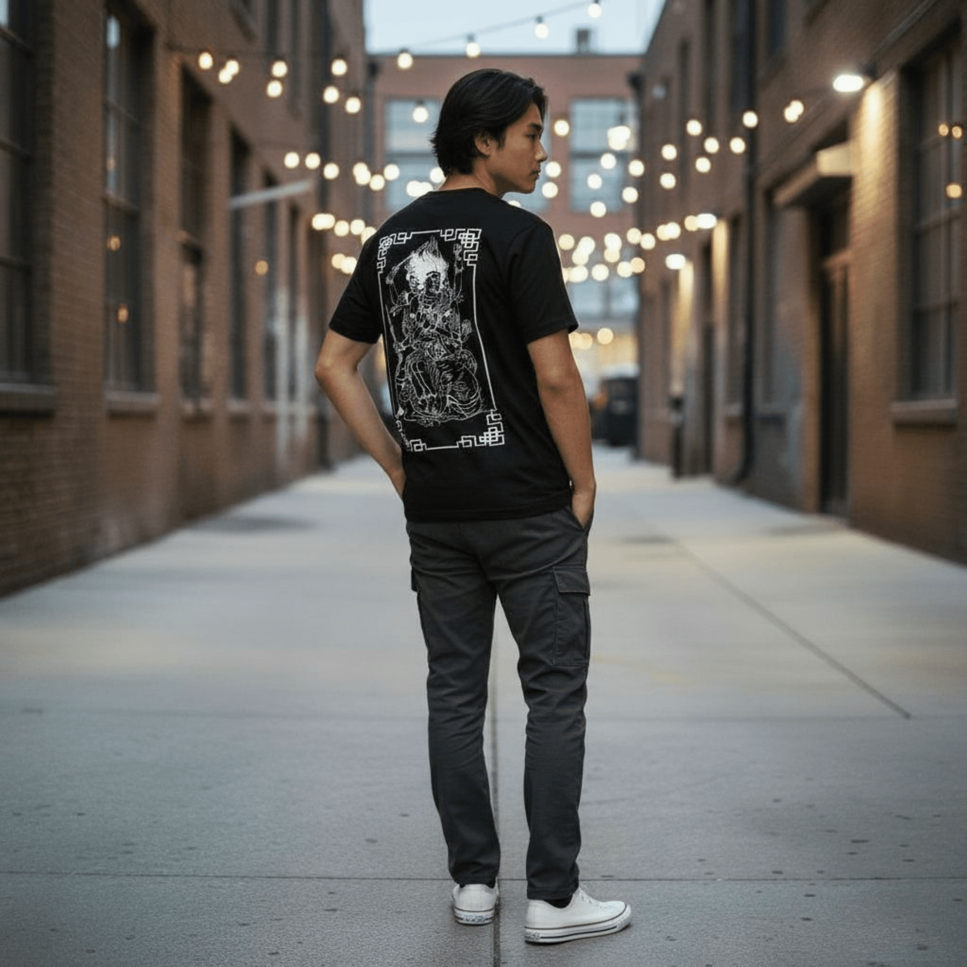 T-Shirt Nero Tibet God – Stile Streetwear - ghettoblasterwear