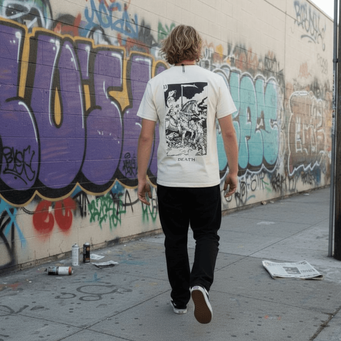 T-Shirt Off White Tarots Death – Streetwear - ghettoblasterwear