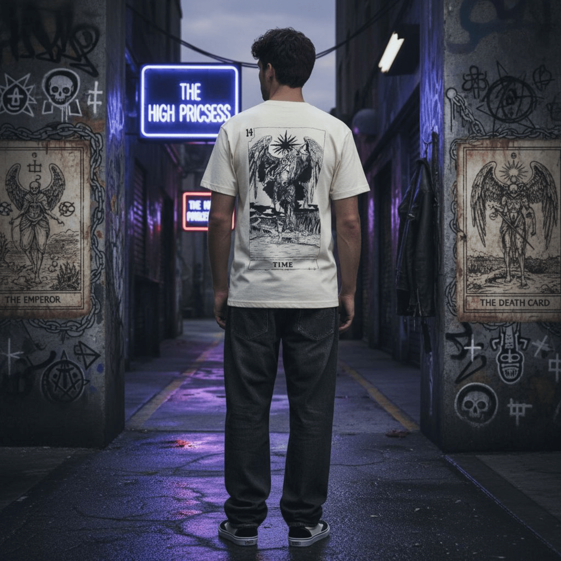 T-Shirt Off White Tarots Time – Streetwear - ghettoblasterwear