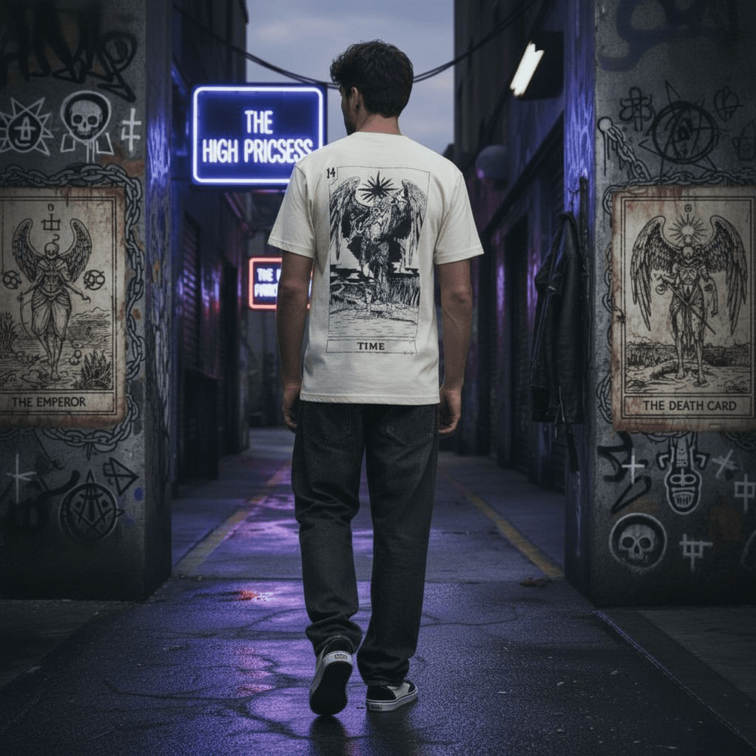 T-Shirt Off White Tarots Time – Streetwear - ghettoblasterwear