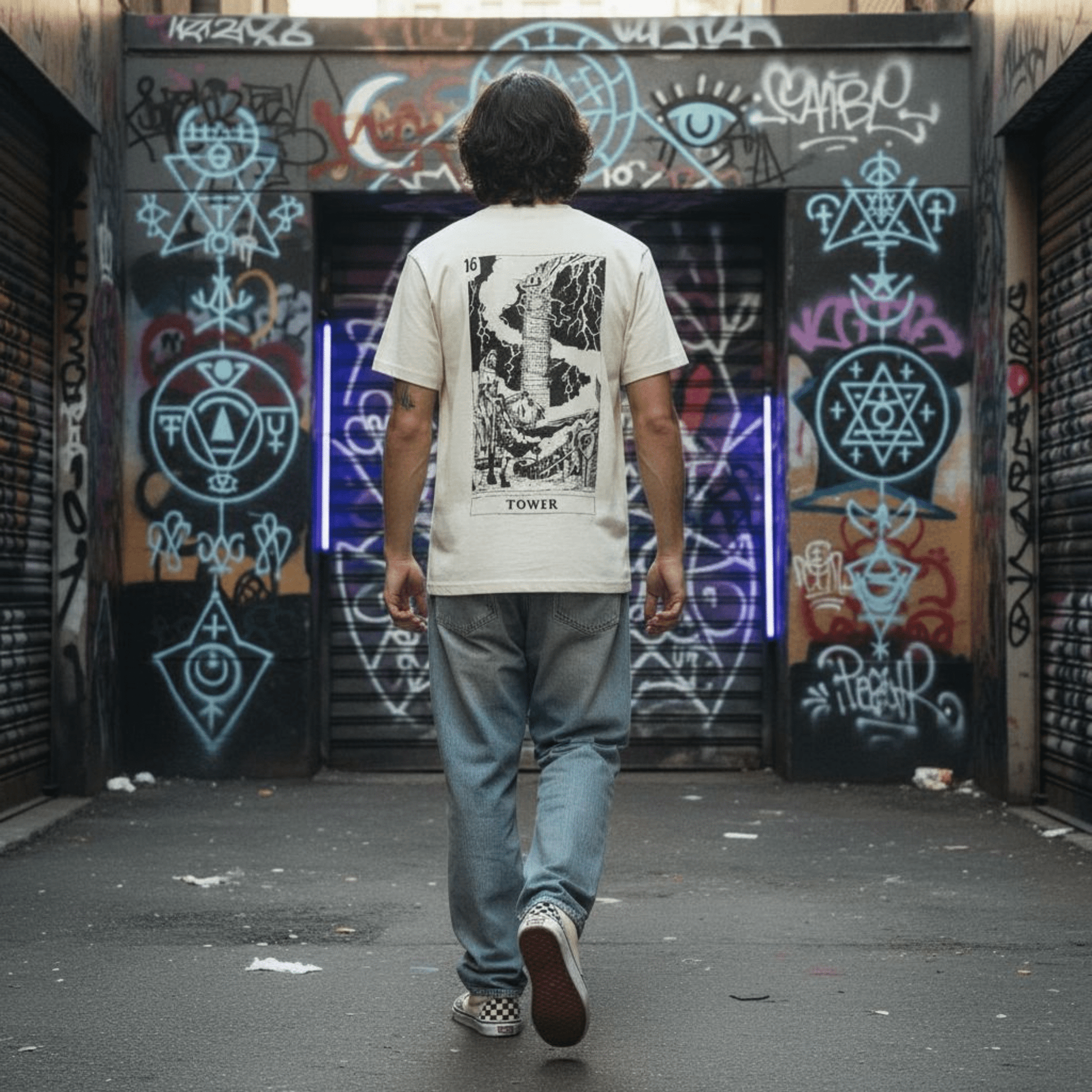 T-Shirt Off White Tarots Tower – Streetwear - ghettoblasterwear