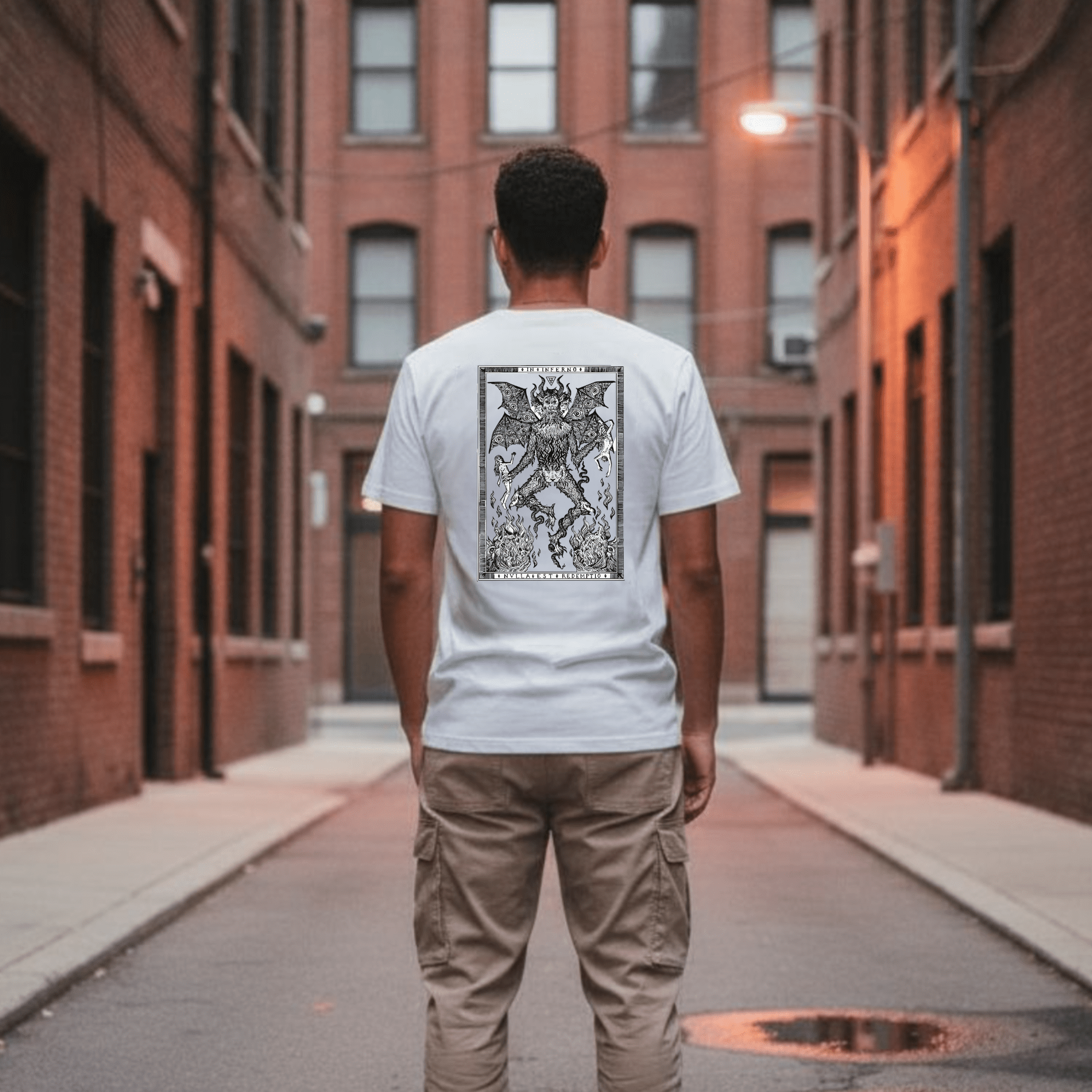 T-Shirt white Inferno – Streetwear - ghettoblasterwear