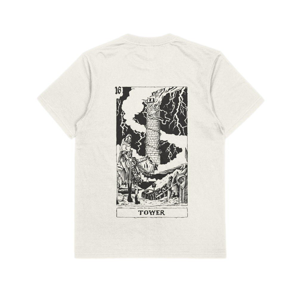 Tarots Tower Tee Off White - ghettoblasterwear