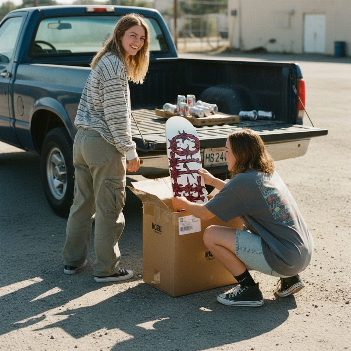 Tavola da skate pre gripped Barbed Wire Red 8.25" - ghettoblasterwear