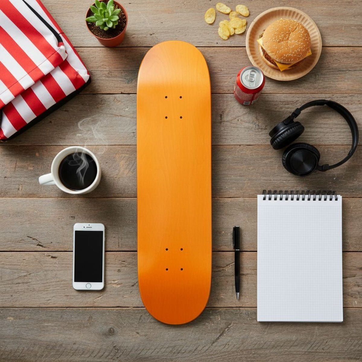 Tavola da skate Small Logo Orange 8.125" - ghettoblasterwear