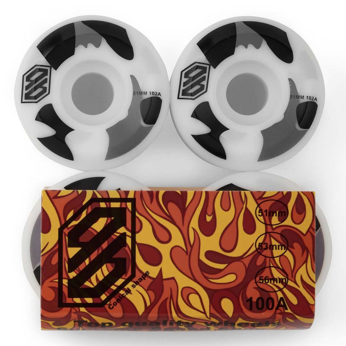 Confezione da 4 Ruote skate Camo 102A Ruote