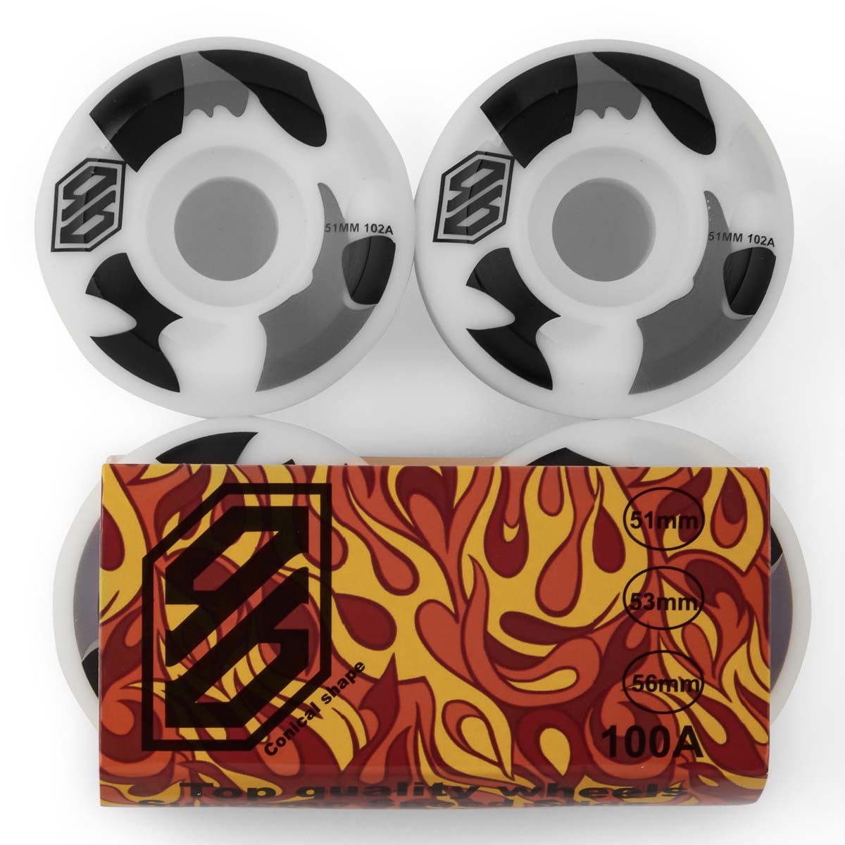 Confezione da 4 Ruote skate Camo 102A Ruote