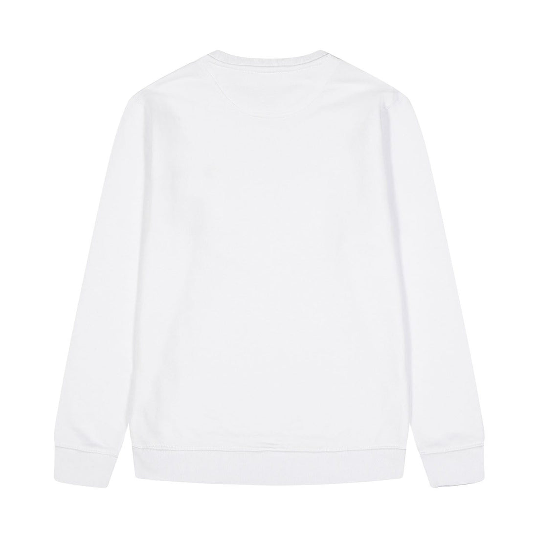 Logo Ricamo Crewneck White felpa