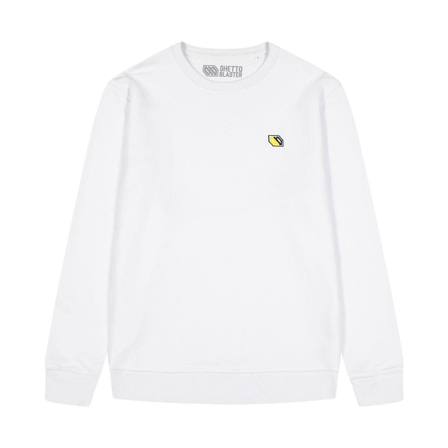 Felpa Bianca con Logo Ricamato Ghettoblaster felpa