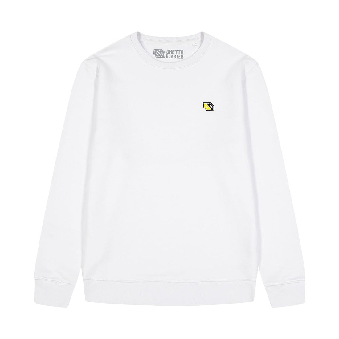 Felpa Bianca con Logo Ricamato Ghettoblaster felpa