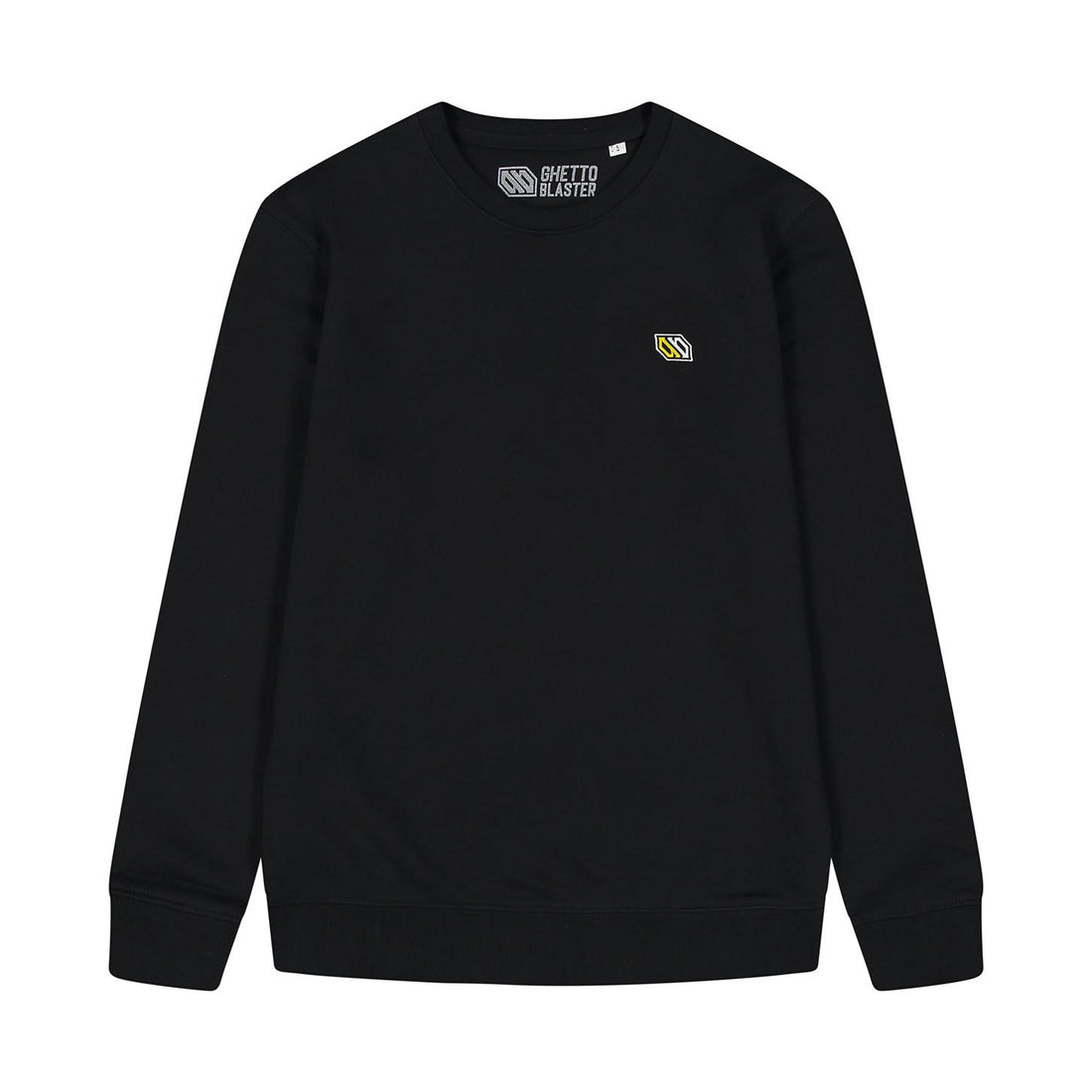 Felpa Black con Logo Ricamato Ghettoblaster felpa