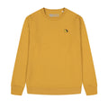 Logo Ricamo Crewneck Sand felpa