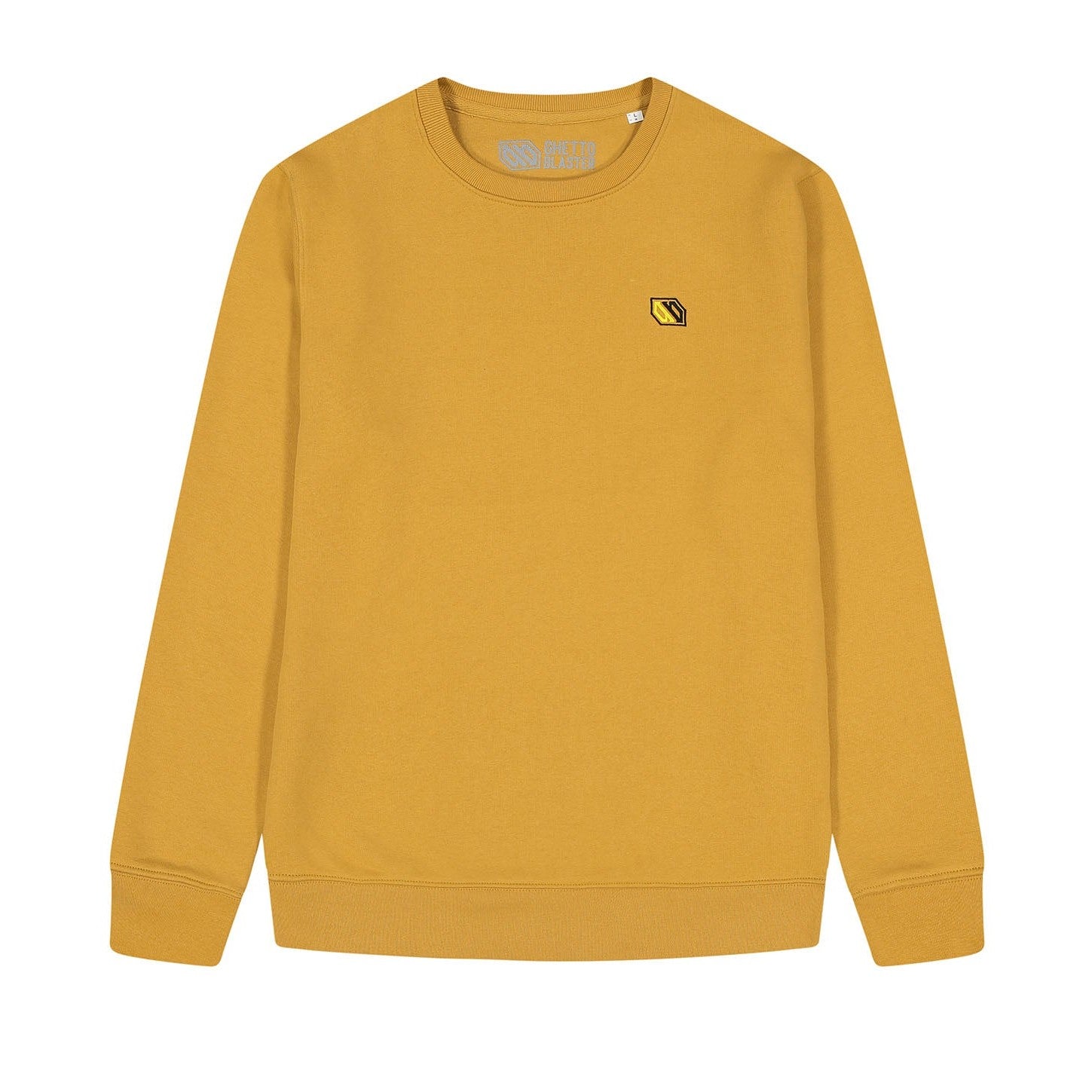 Logo Ricamo Crewneck Sand felpa