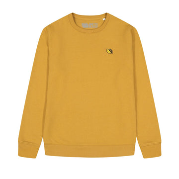 Logo Ricamo Crewneck Sand felpa