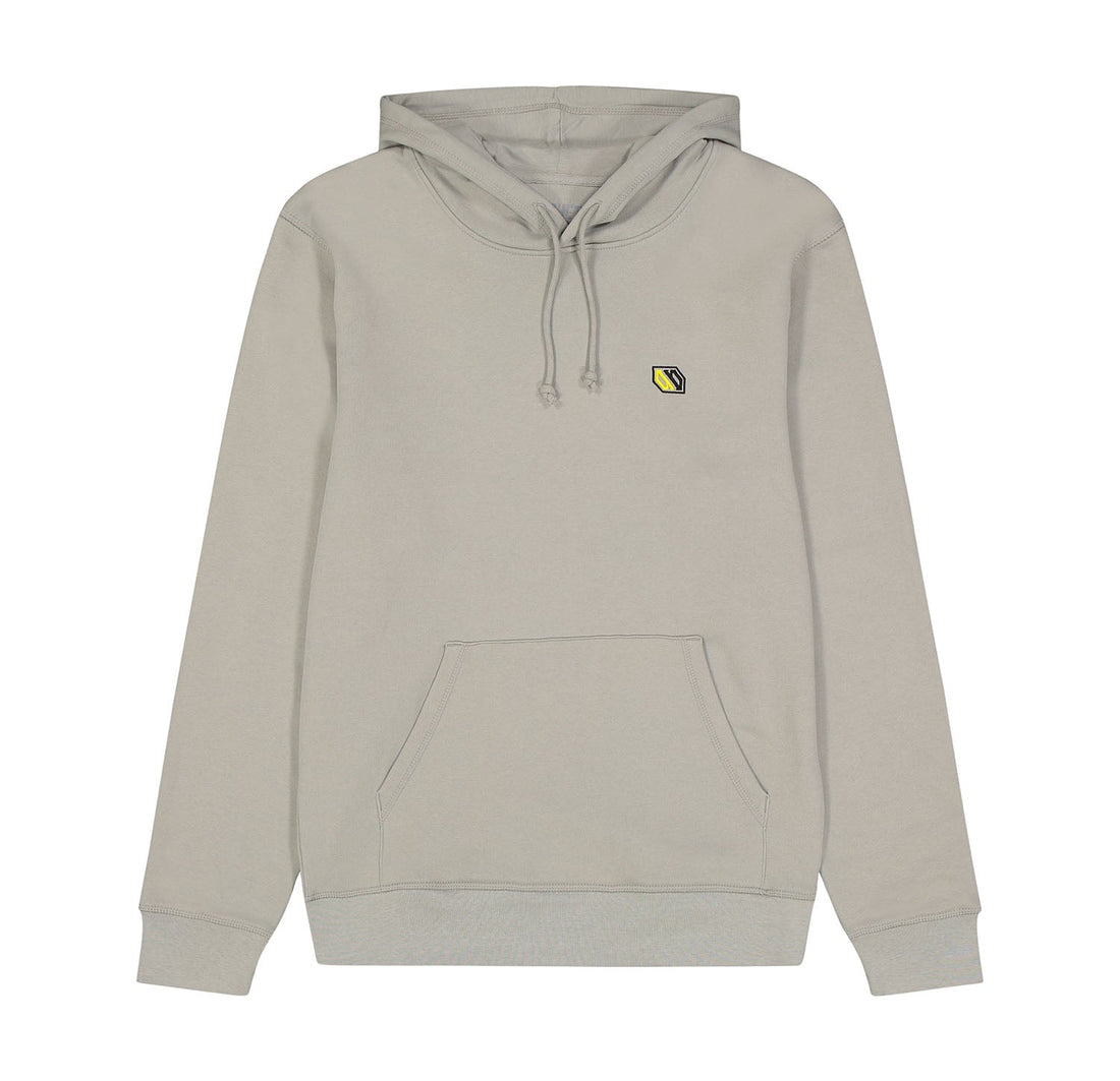 Felpa Con Cappuccio Logo Ricamo Grey - ghettoblasterwear
