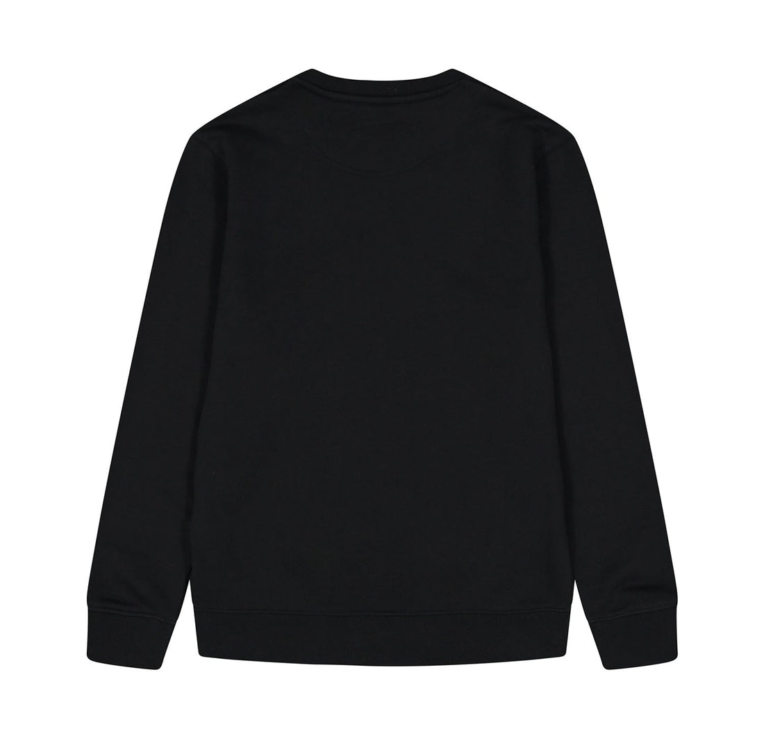 Felpa Logo Ricamo Crew Black - ghettoblasterwear