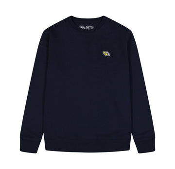 Felpa Logo Ricamo Crew Navy - ghettoblasterwear