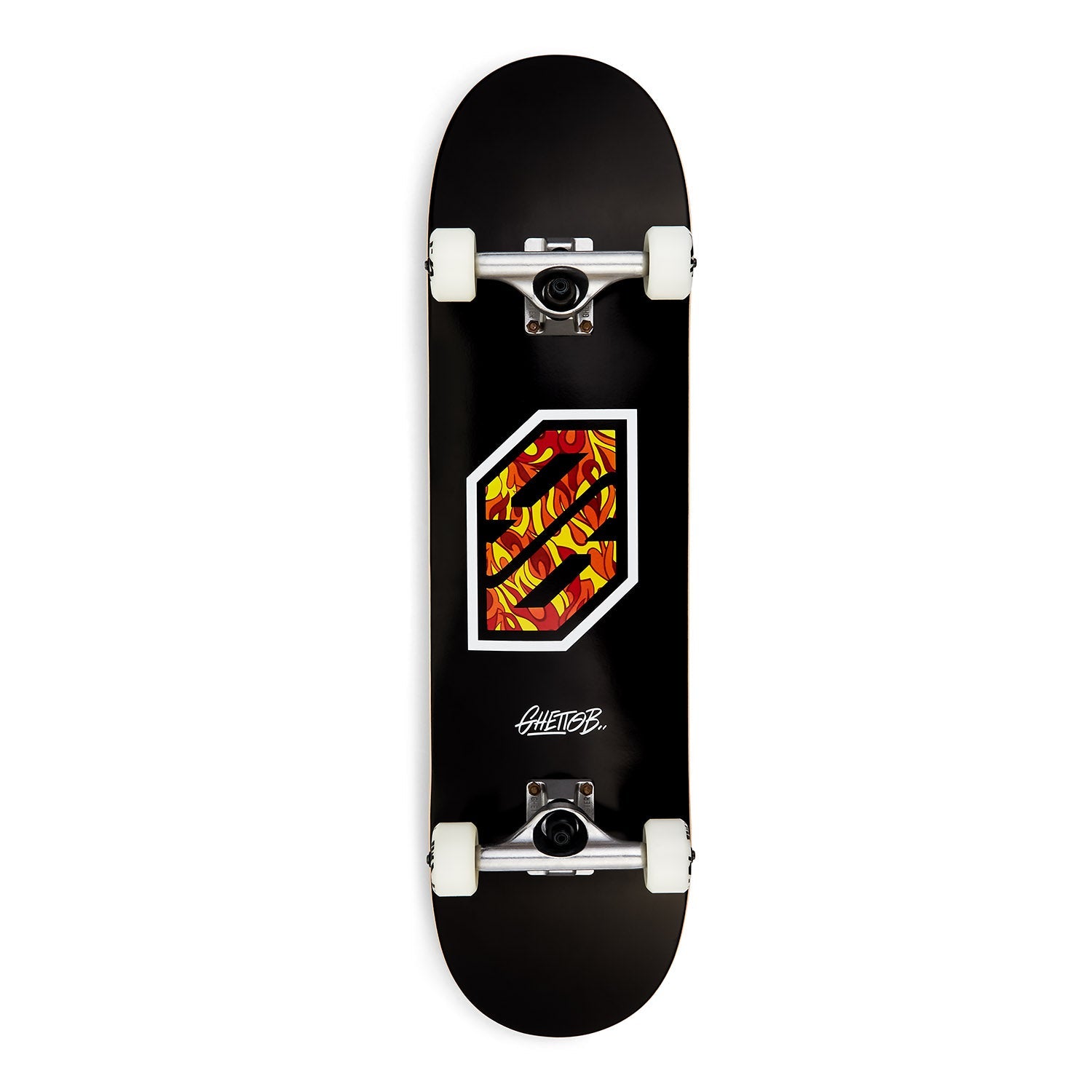 Skate per iniziare Flame White 8.25" - ghettoblasterwear