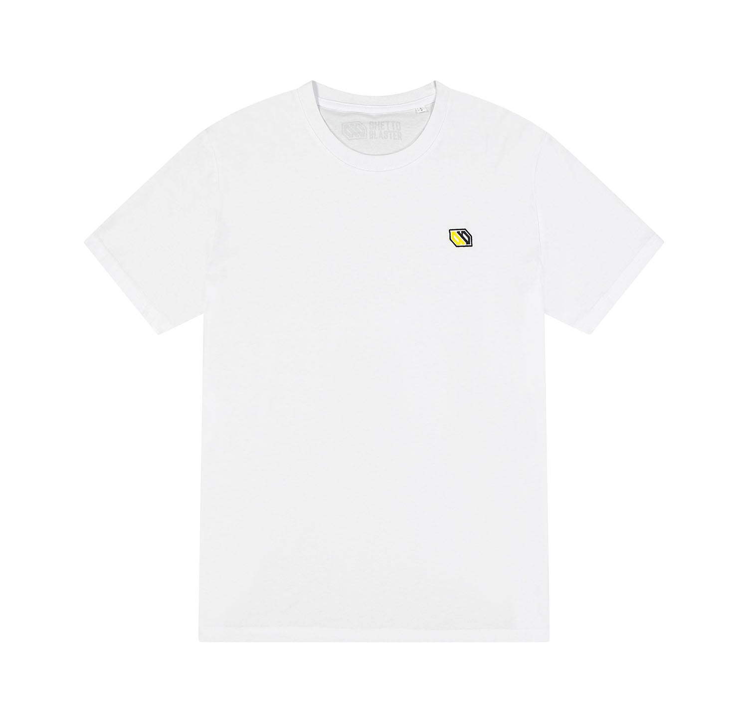 T-Shirt Logo Ricamo White - ghettoblasterwear