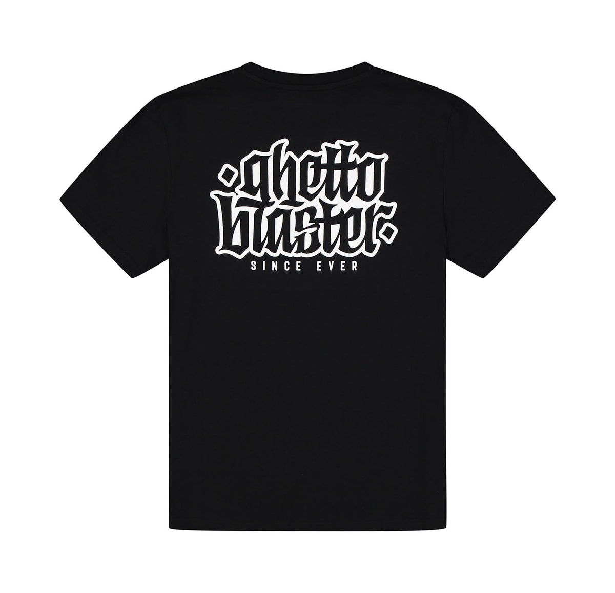 T-Shirt Outline Logo Black - ghettoblasterwear
