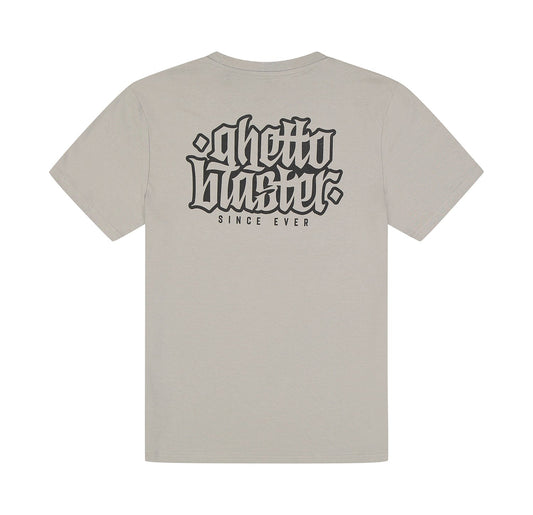 T-Shirt Outline Logo Grey - ghettoblasterwear