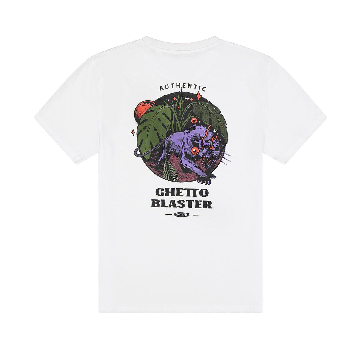 T-Shirt Panther White - ghettoblasterwear