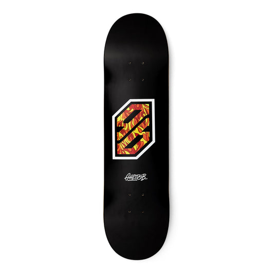 Tavola da skate pre gripped Flame White 8.25" - ghettoblasterwear